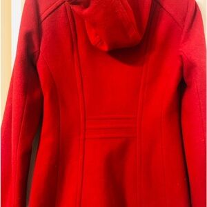 Anne Klein Red Peacock Coat Xsmall